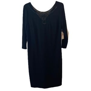 Laundry by Shelli Segal black beaded dress